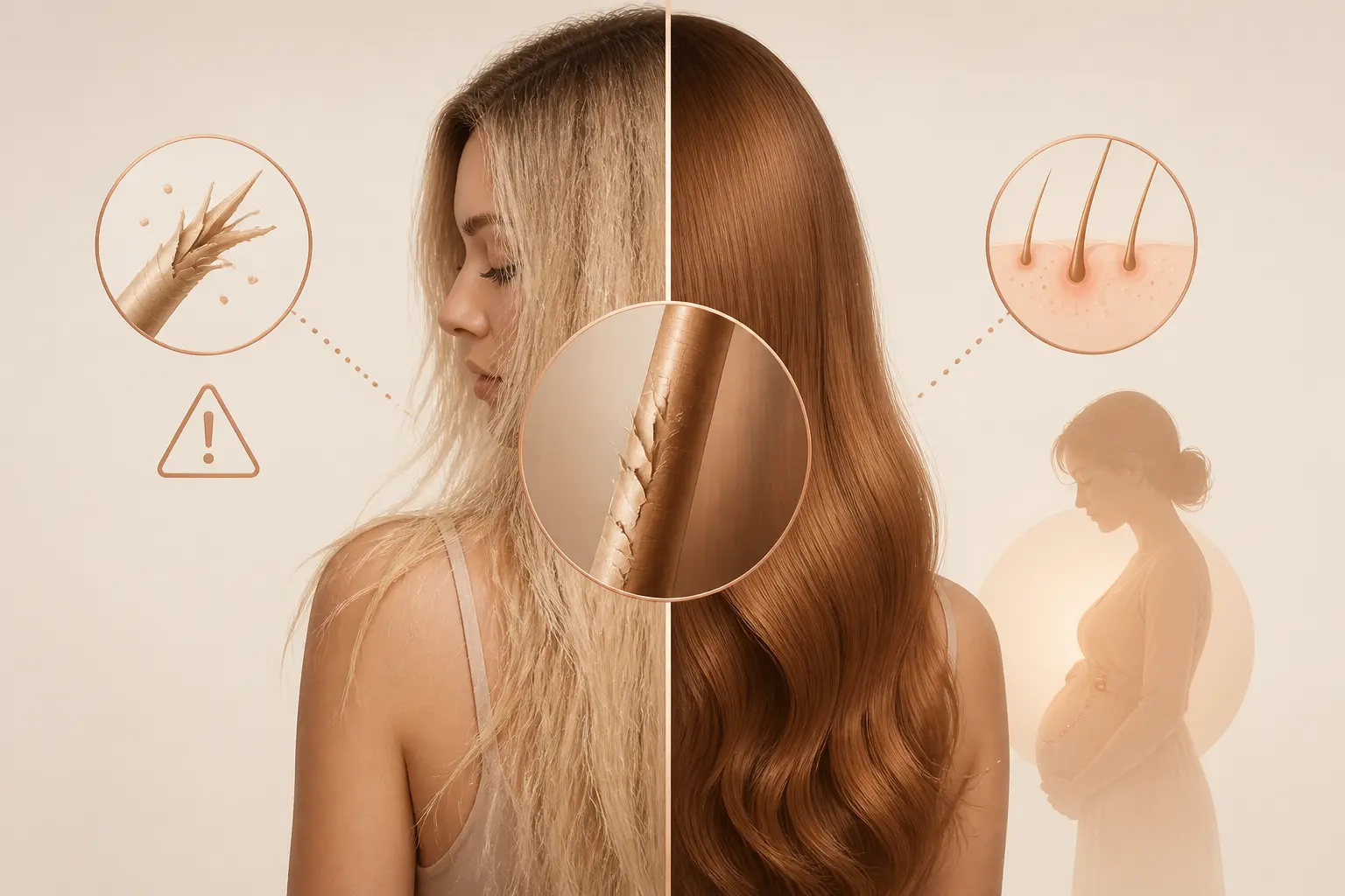 Lissage tanin : mèche abîmée, cuir chevelu sensible et prudence pour cheveux fragiles